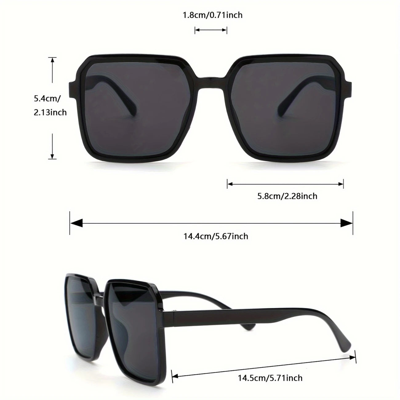 Gafas de lujo semicuadradas